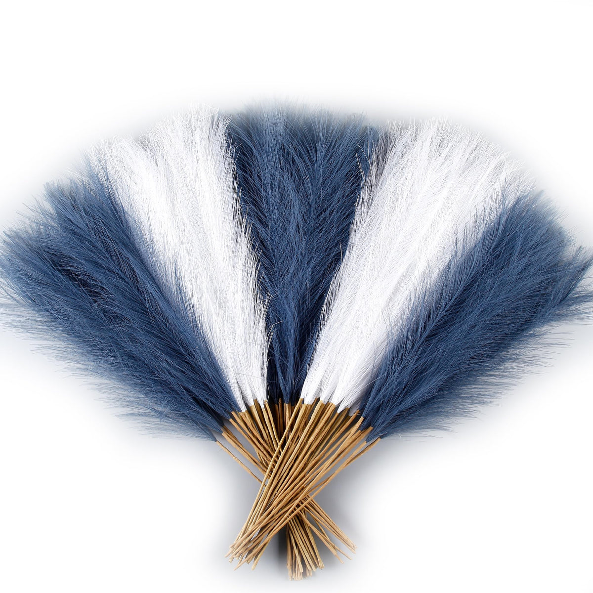 Navy Blue Faux Pampas 60PCS 21.7" for Boho Vase Filler Decor