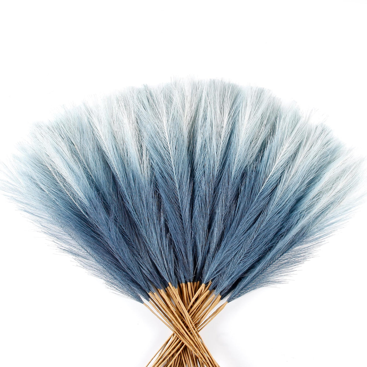 Navy Blue Faux Pampas 60PCS 21.7" for Boho Vase Filler Decor