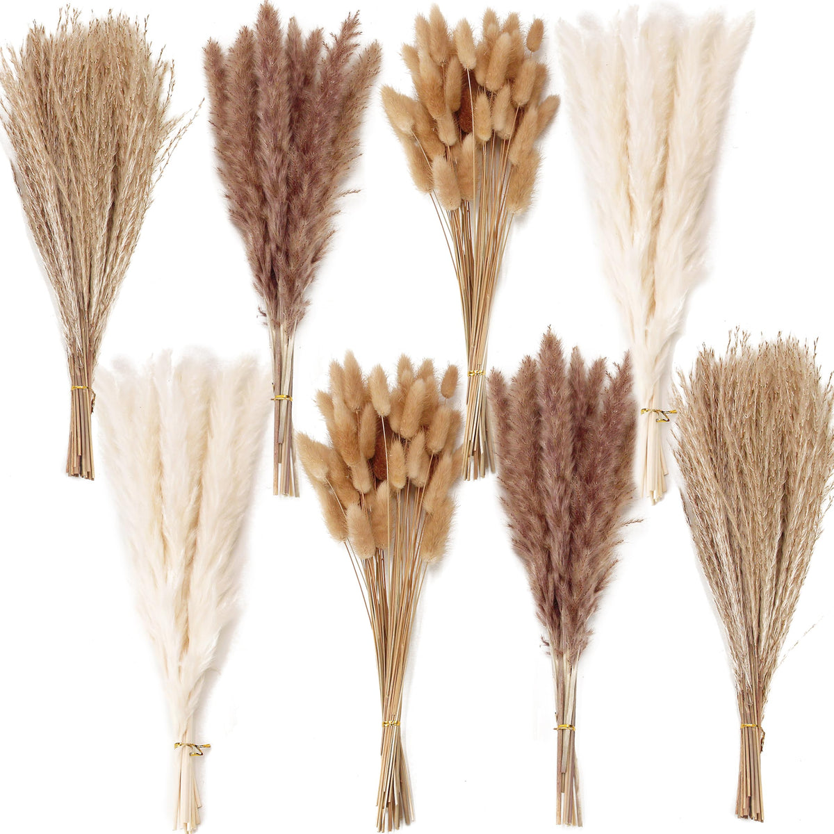10 PCS 40" Tall Pampas Grass Stems in Natural Beige, Add a Boho Touch to Your Space—Pompas Grass Ideal for Floral Arrangements, Floor Vases, Weddings, and Creating a Bohemian Ambiance at Home.