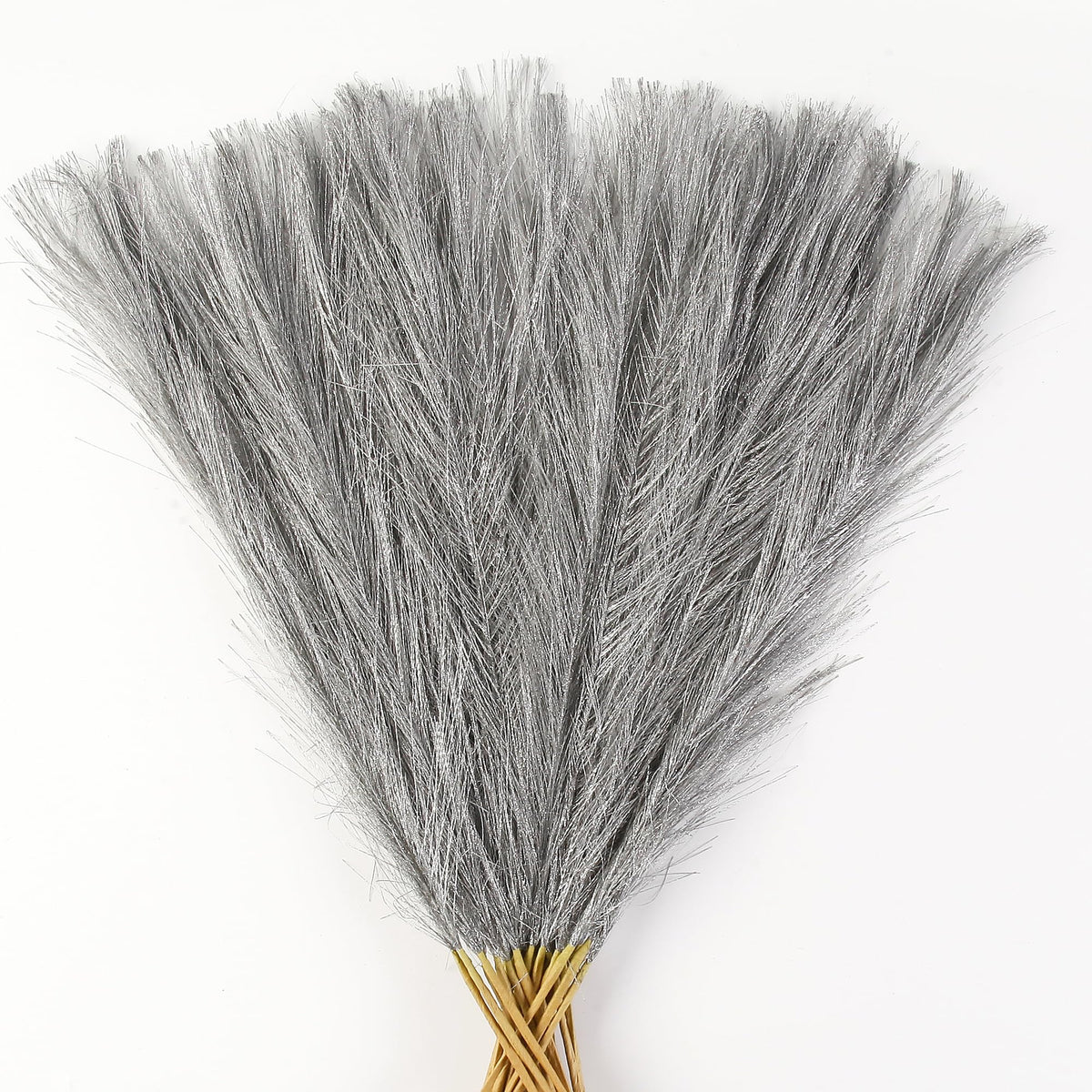 30PCS Dark Brown Faux Pampas Grass 17" for Vase Filler