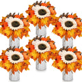 Fall Decor Flower Table Centerpieces, Set of 6 Pre-Made