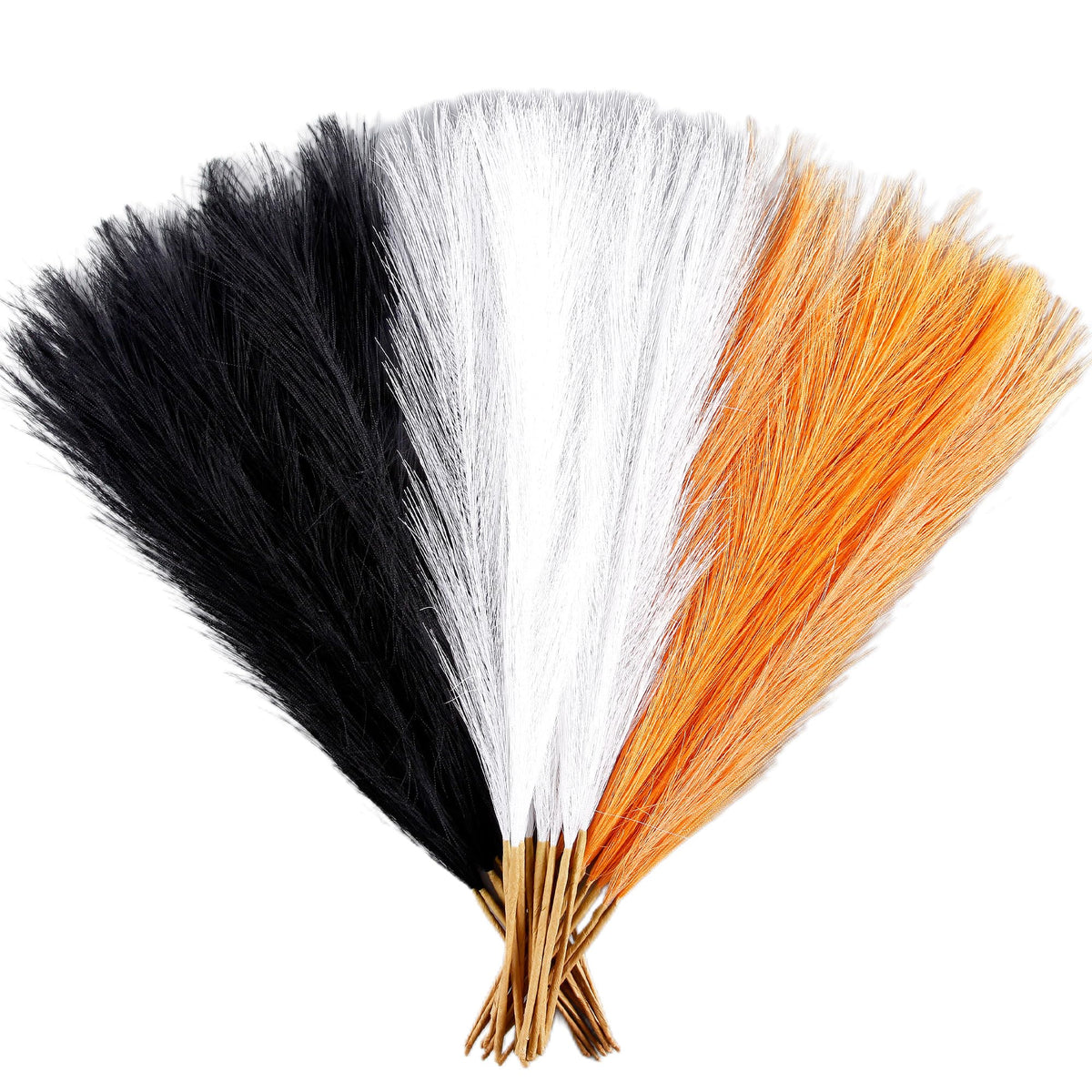 30PCS Dark Brown Faux Pampas Grass 17" for Vase Filler