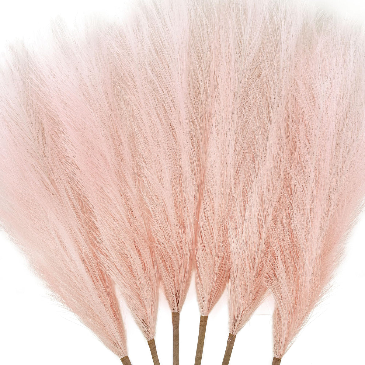 6 PCS Faux Pampas Grass Arrangement - 18"/45cm Artificial Fluffy Pompous Grass Stems for Boho Chic Home and Wedding Decor (Sage Green Gradient)